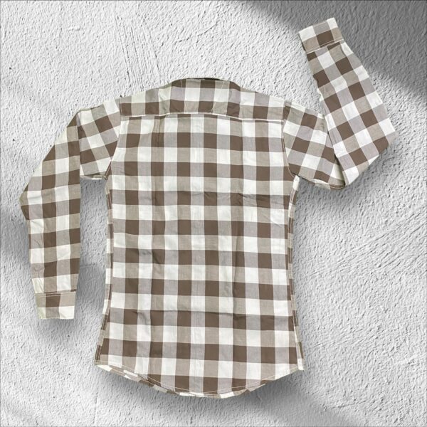 Brown checked shirt